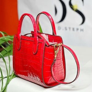 Luxurious croc embossing bag, new with tags